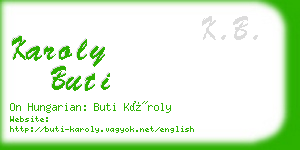 karoly buti business card